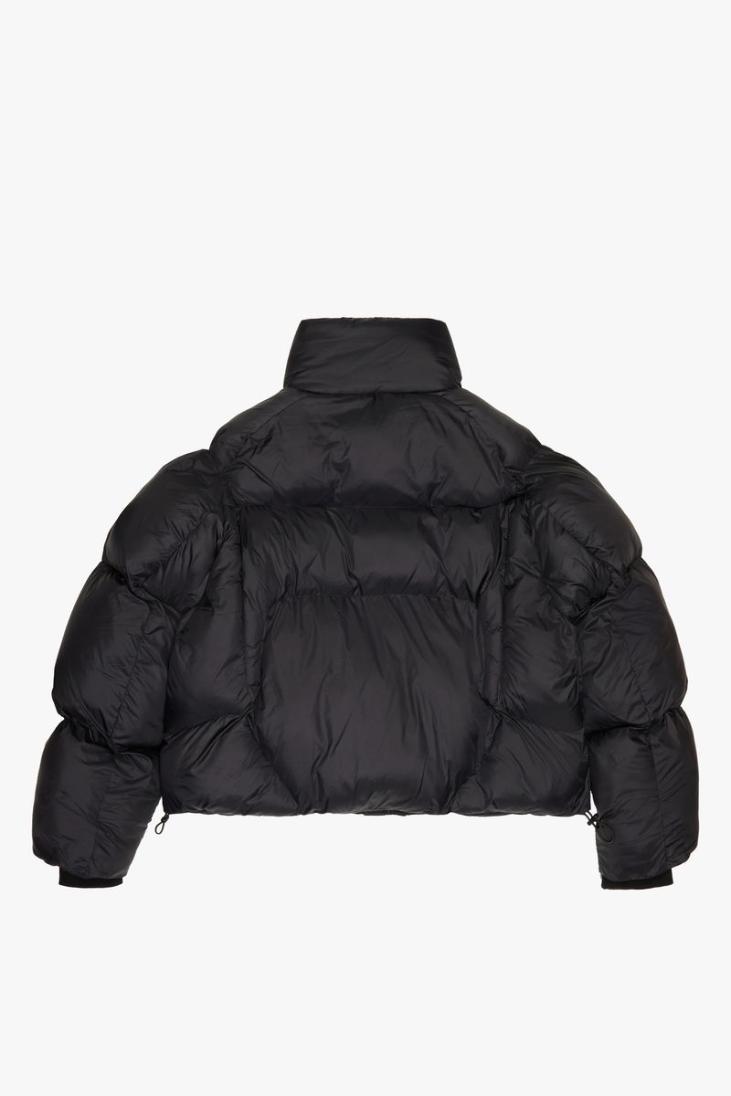 SC-JK2-001 RUNNER CROP TOP BUBBLE JACKET BLACK