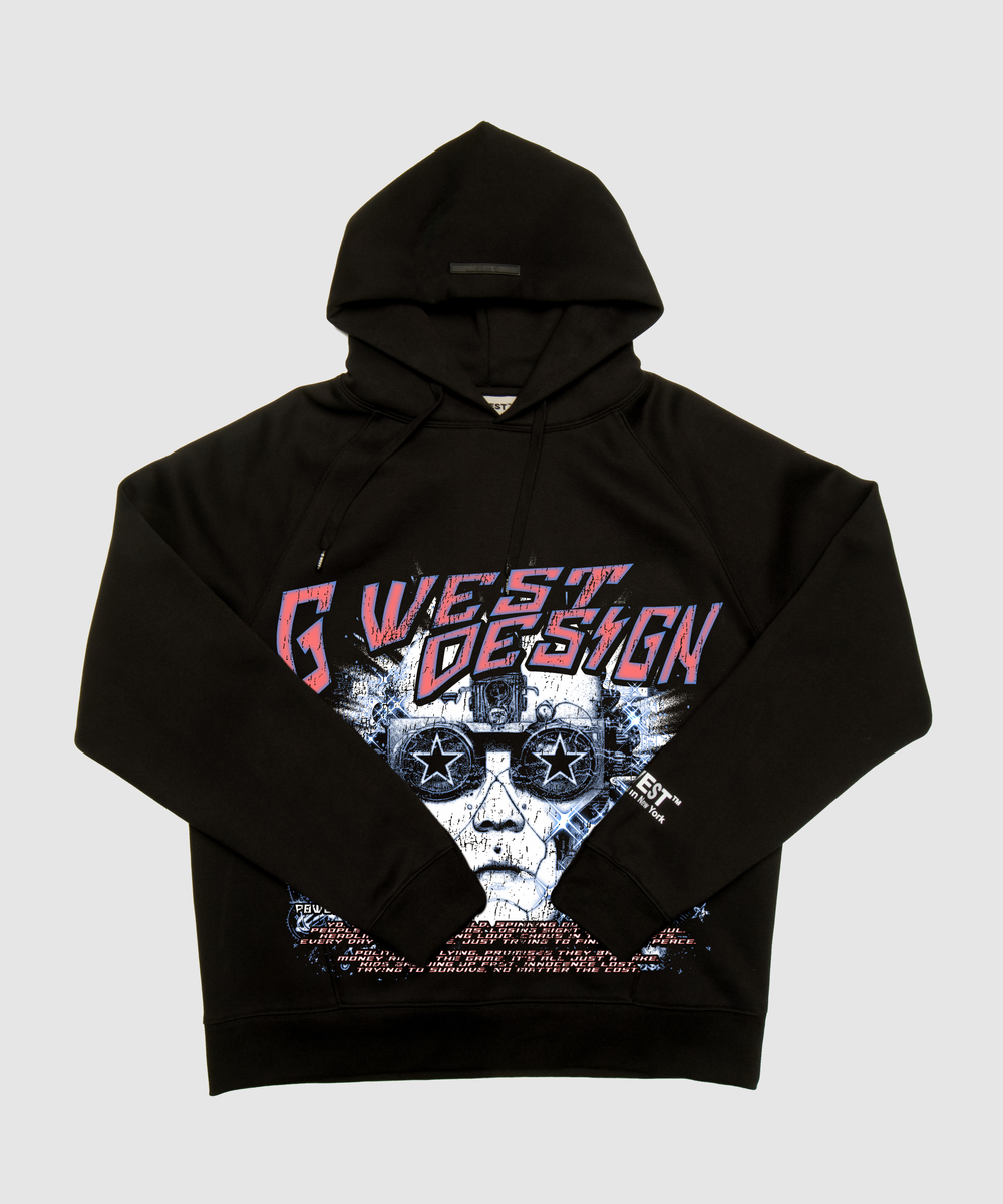 GWDSHLHD9120 CHASING DREAMS HOODIE BLK/PNK