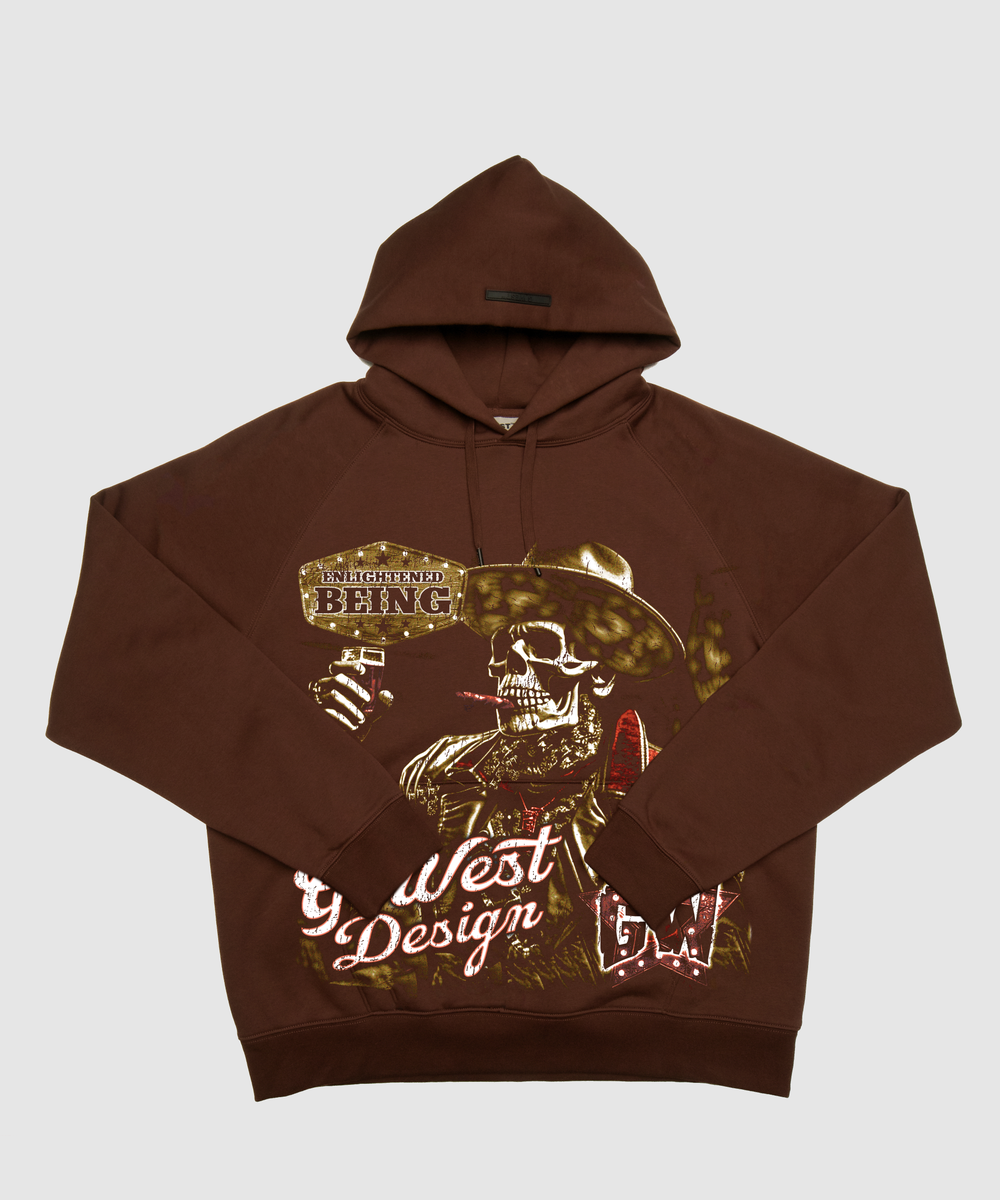 GWDSHLHD9117 BEING ENLIGHTEND HOODIE BROWN