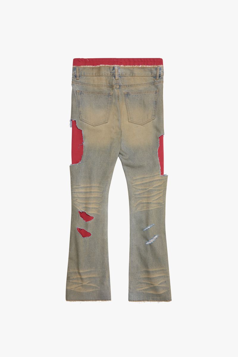 6TH-D4501 "SAMBA" DENIM TRACK PANT VTGWASH