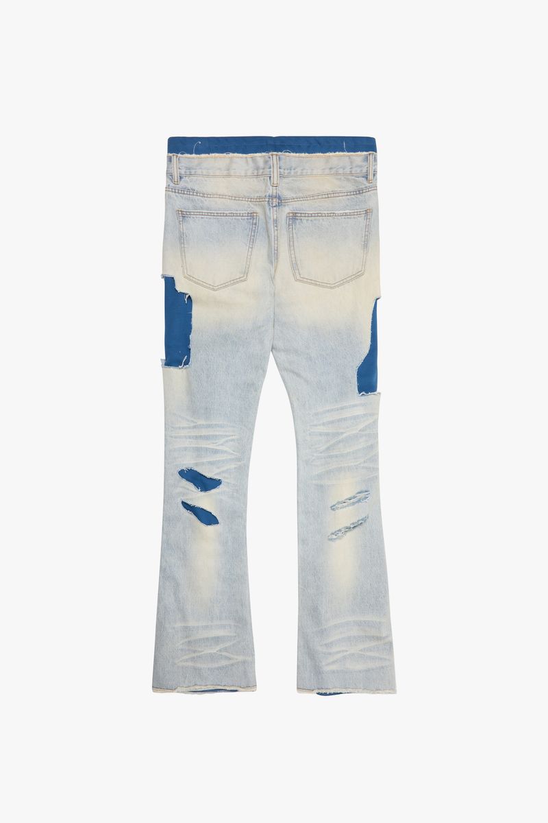 6TH-D4501 "SAMBA" DENIM TRACK PANT LTWASH