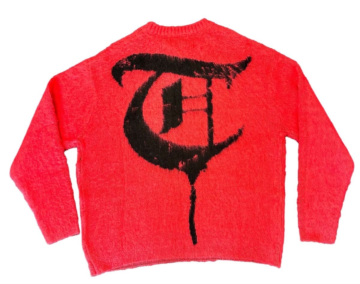 TS-01-001 MOHAIR BLEND SWEATER RED