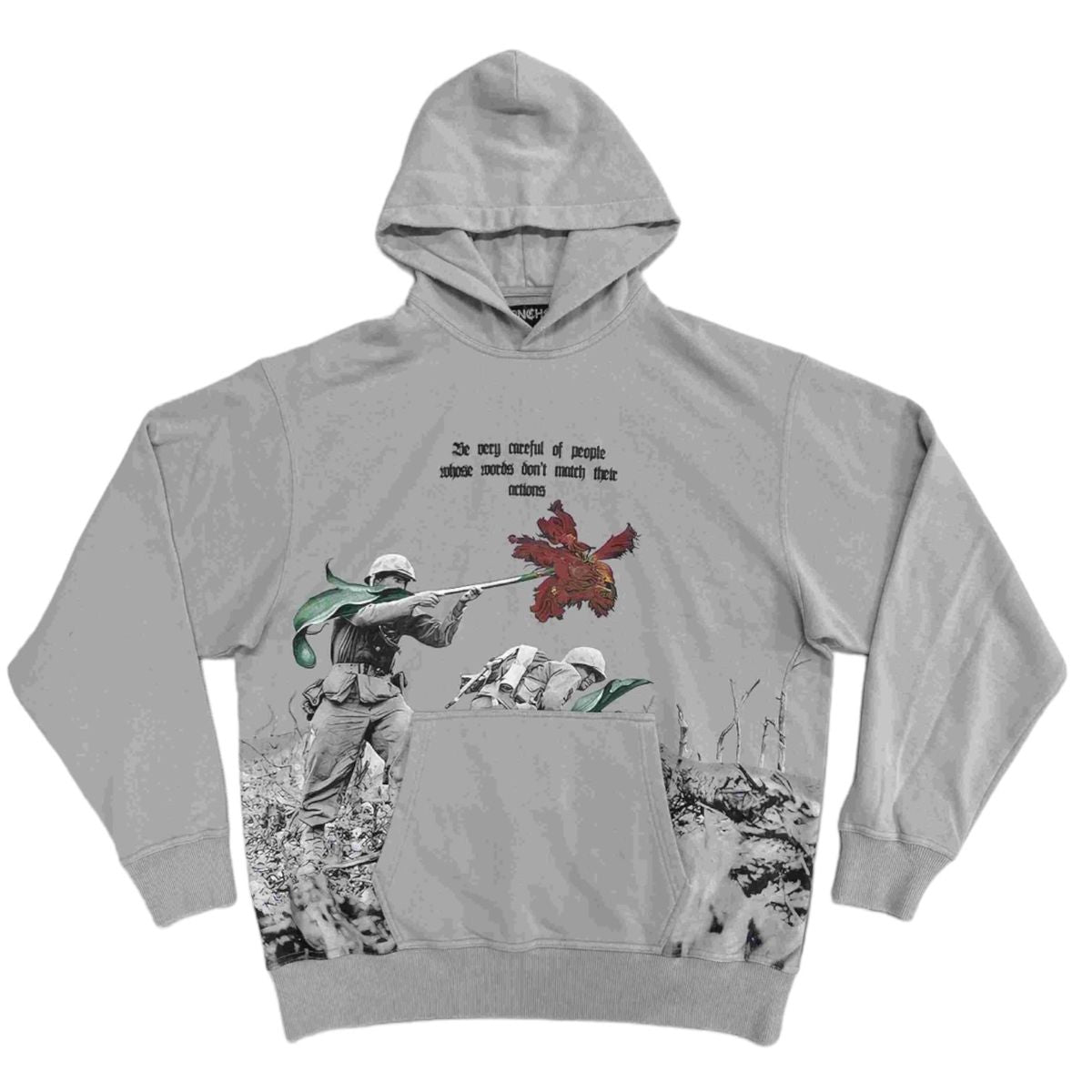 TC-24-813 ACTION&WORDS HOODIE GREY