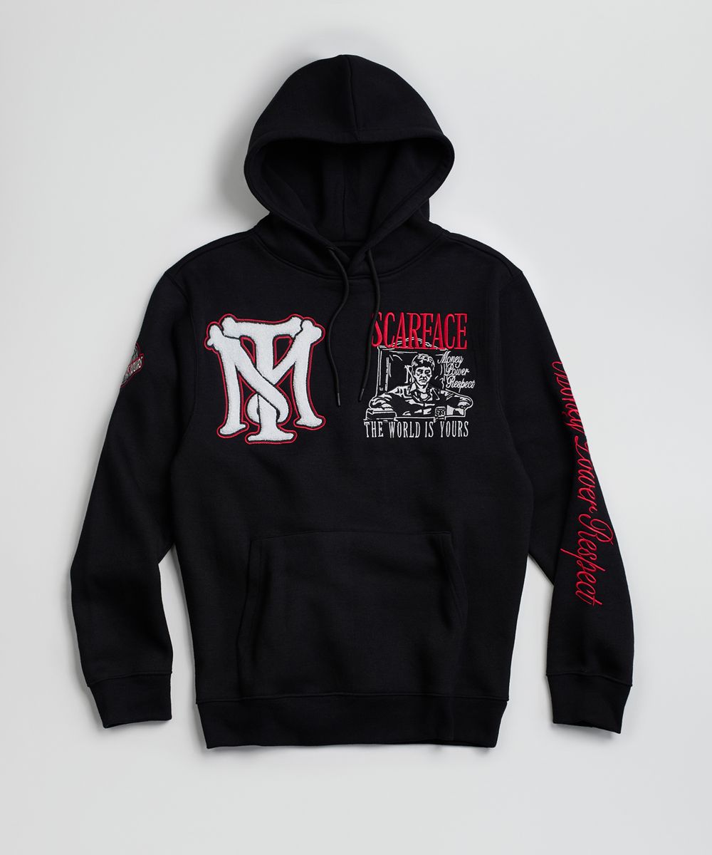 SF-102 SCARFACE MPR VARSITY HOODIE BLACK