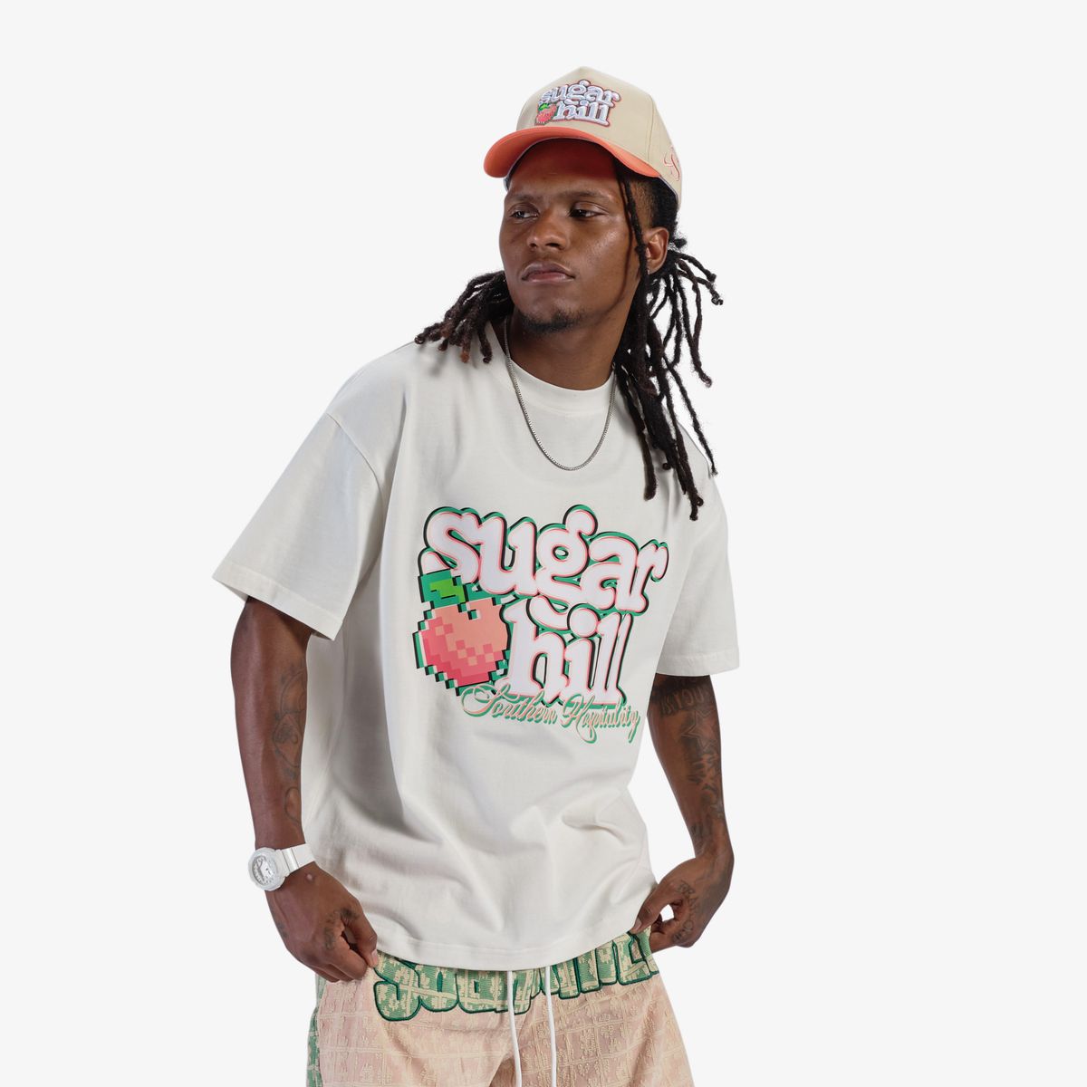 SH24-SUM2-14 "PEACHES" T-SHIRT WHITE