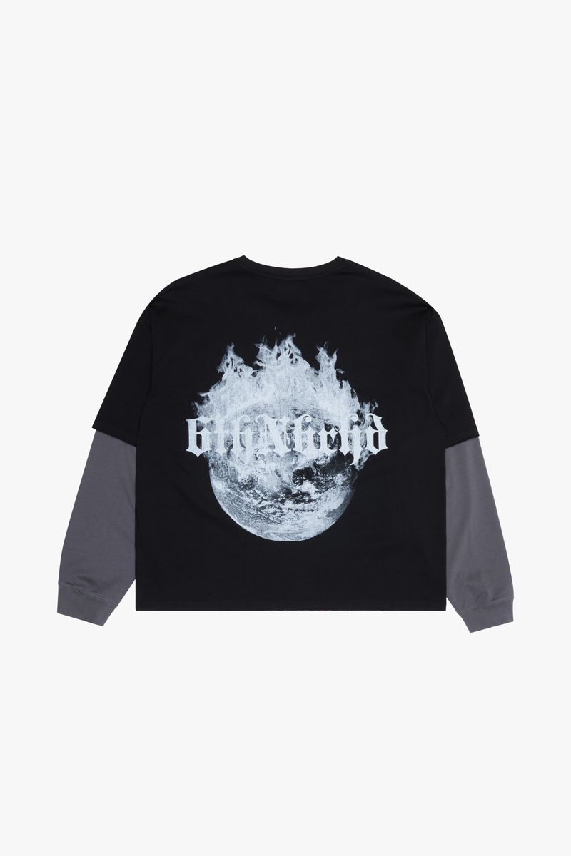 "ONE WORLD" VTG BLACK LAYERED TEE