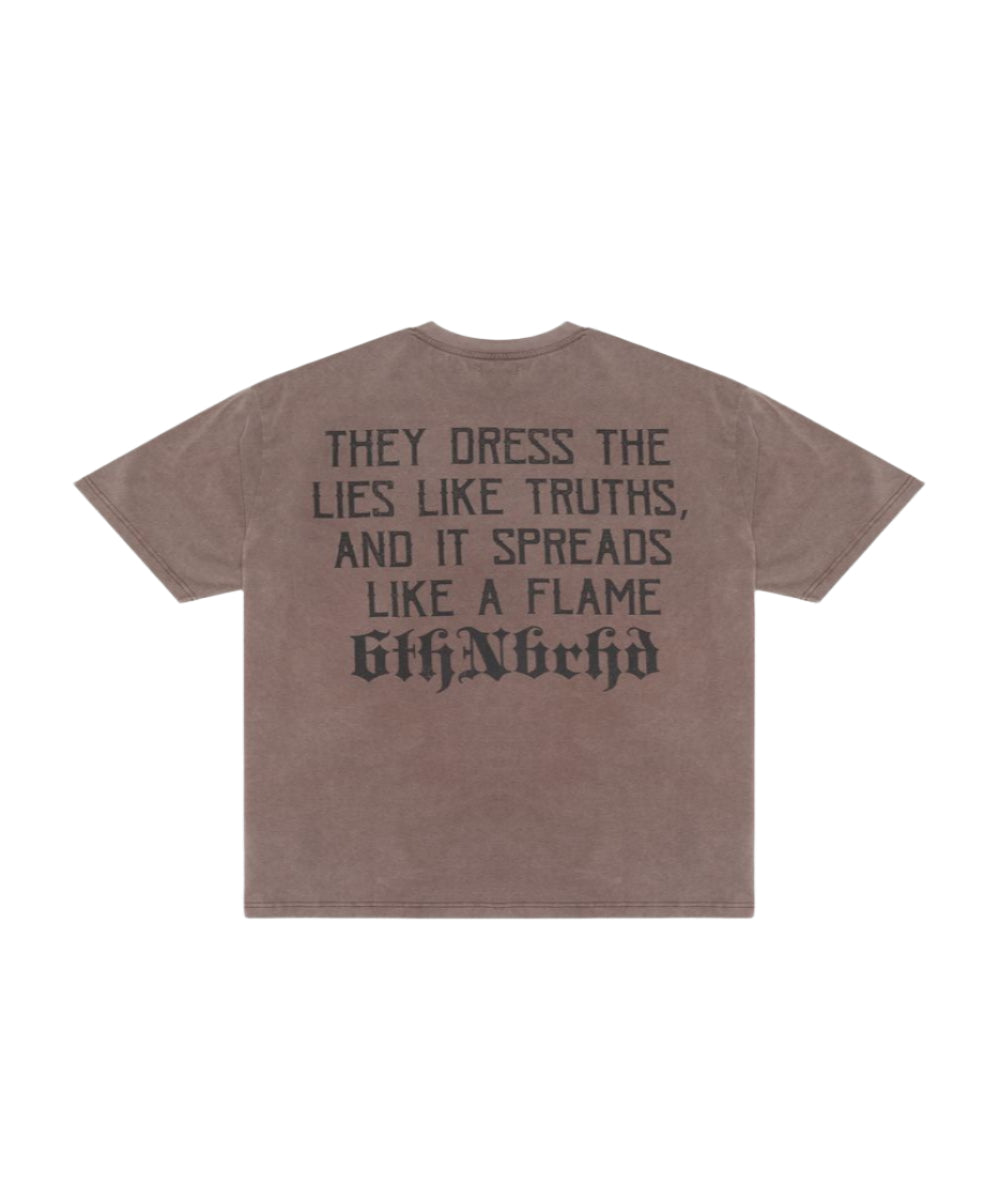 "ASHES" VTG MOCHA TEE