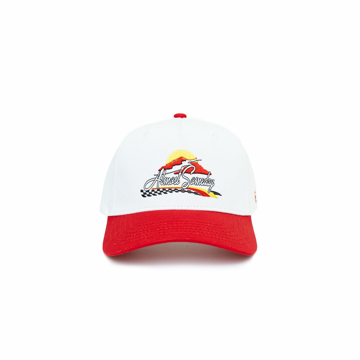 AS-F24-SNP PEAK SNAPBACK HAT CRMRED