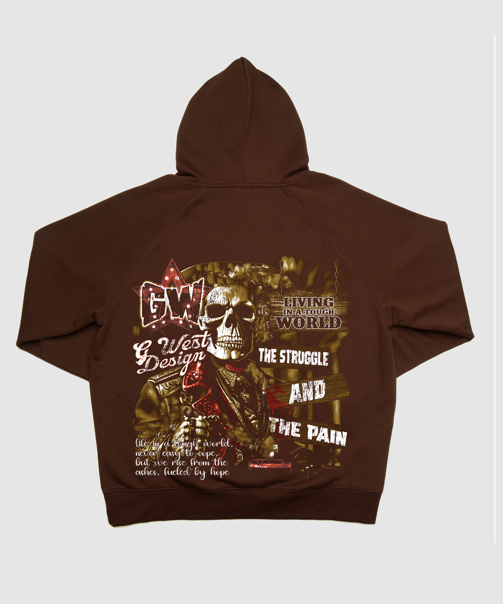 GWDSHLHD9117 BEING ENLIGHTEND HOODIE BROWN