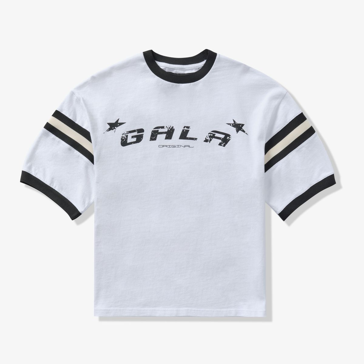 G-F-24-008 SUPERSTAR JERSEY TEE WHT/BLK