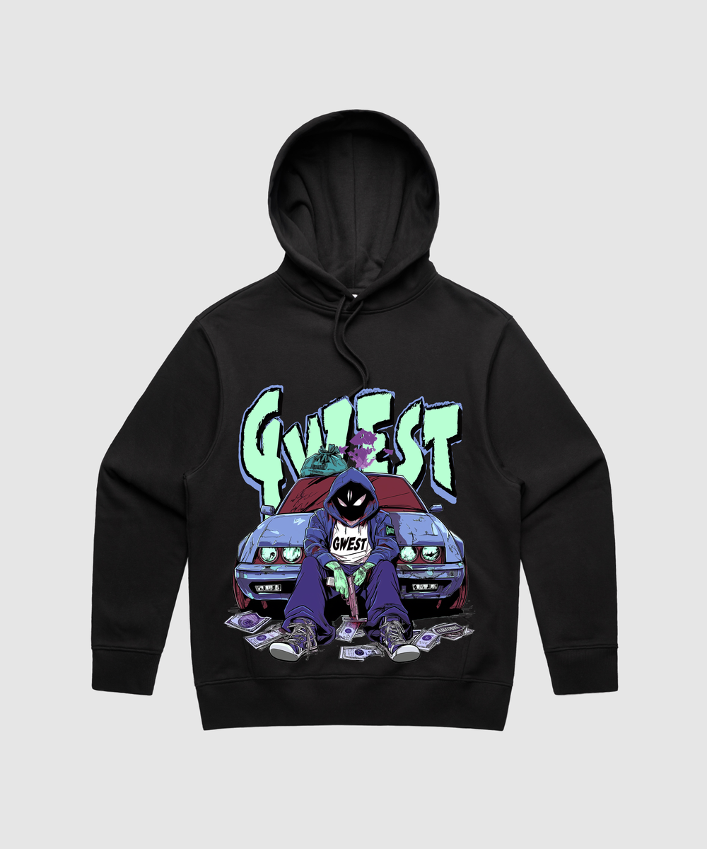 GWHLHDFG9185 G WEST HEIST HOODIE BLACK