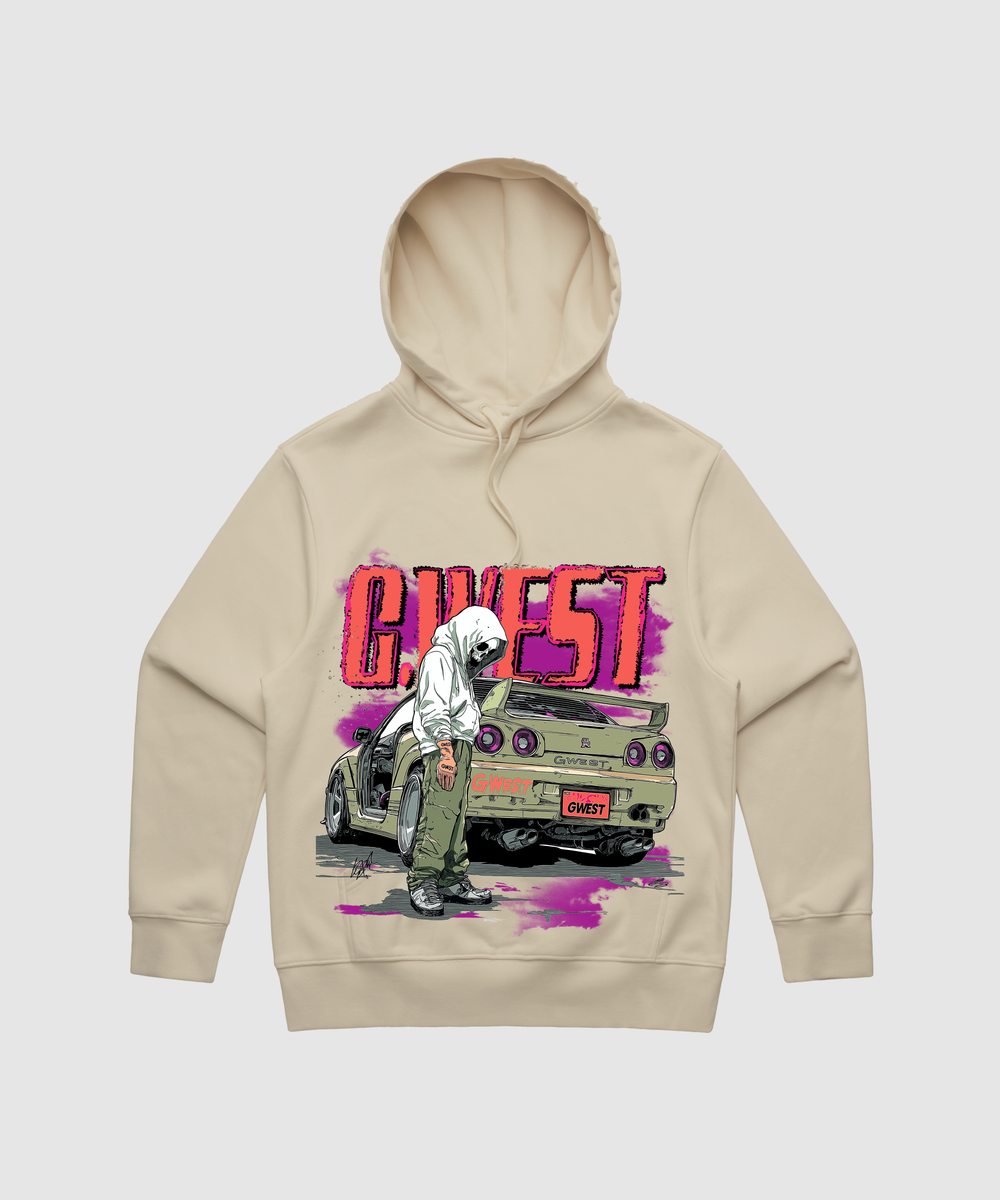 G WEST SKYLINE HOODIE C/CREAM