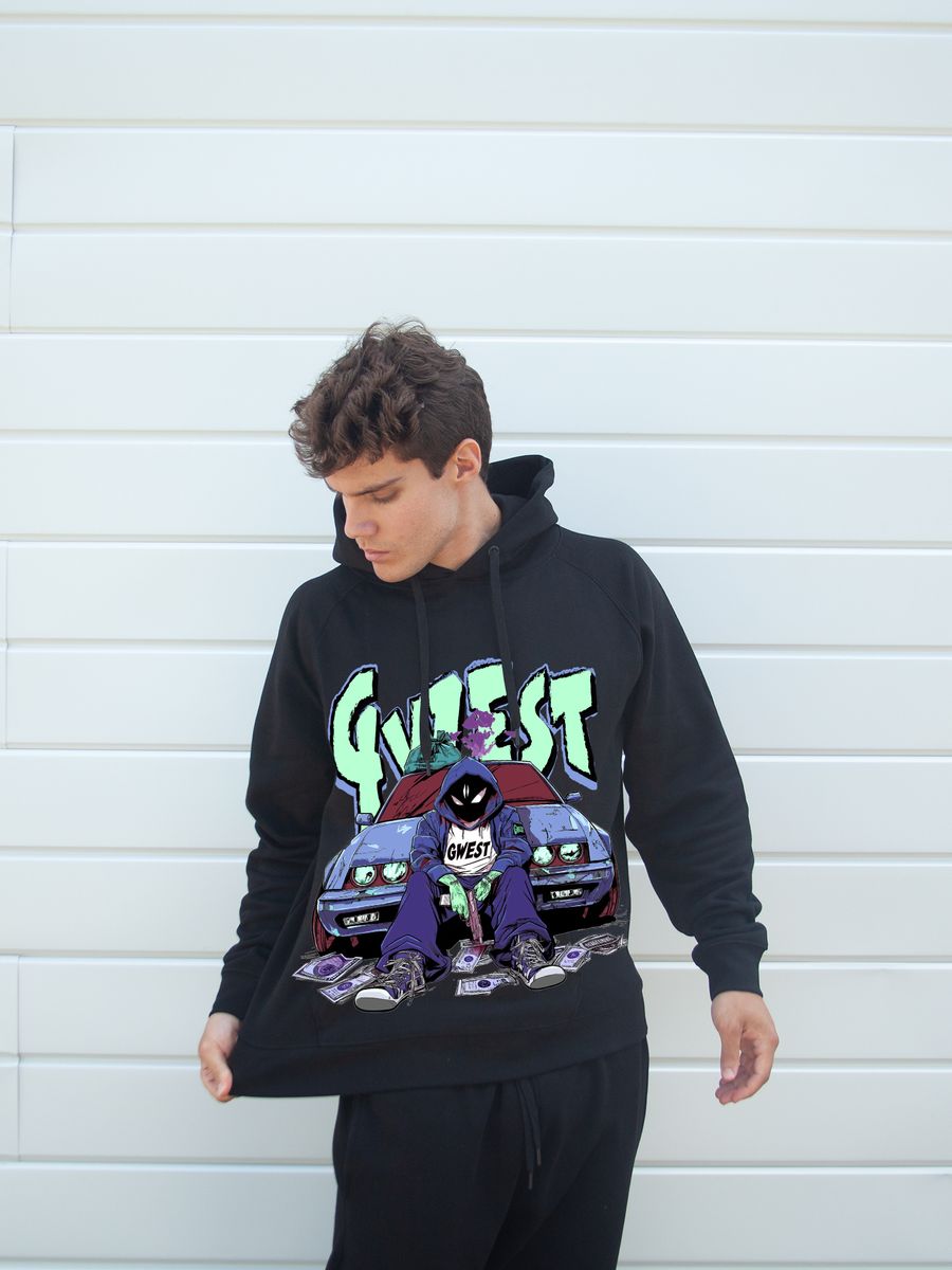 GWHLHDFG9185 G WEST HEIST HOODIE BLACK