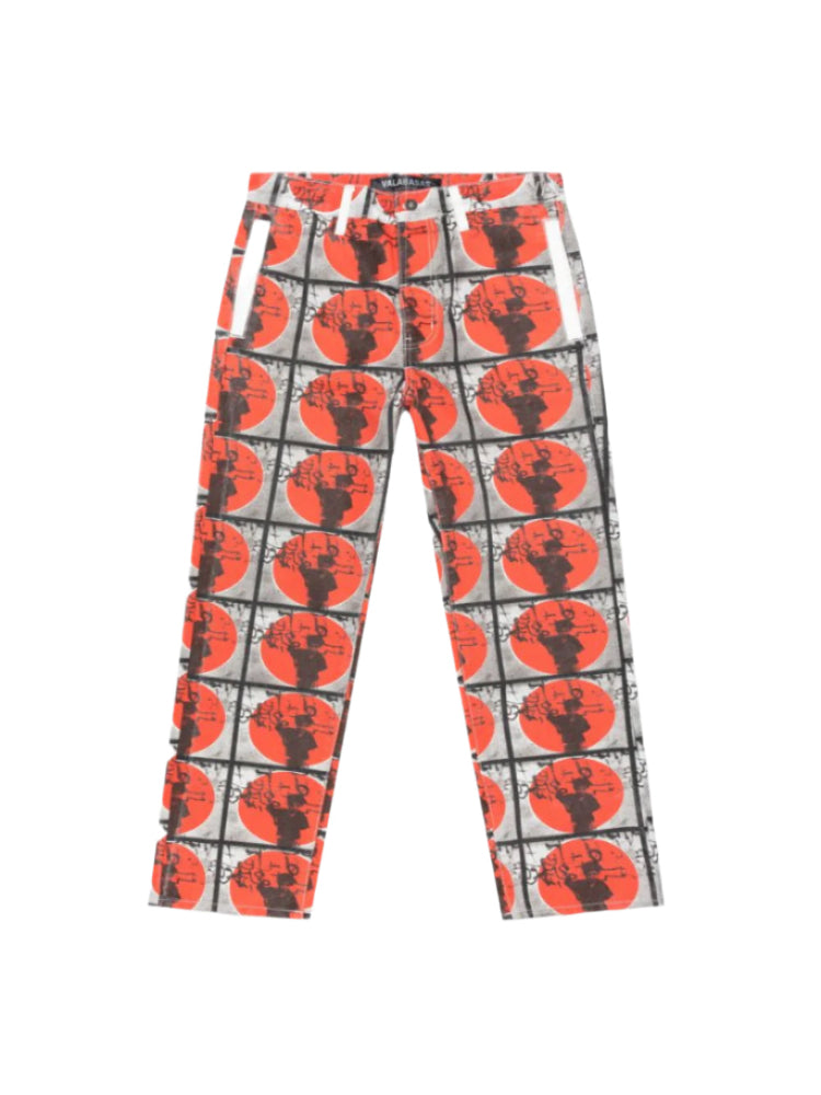 "THAHAB" BLACK MULTI STRAIGHT PANT