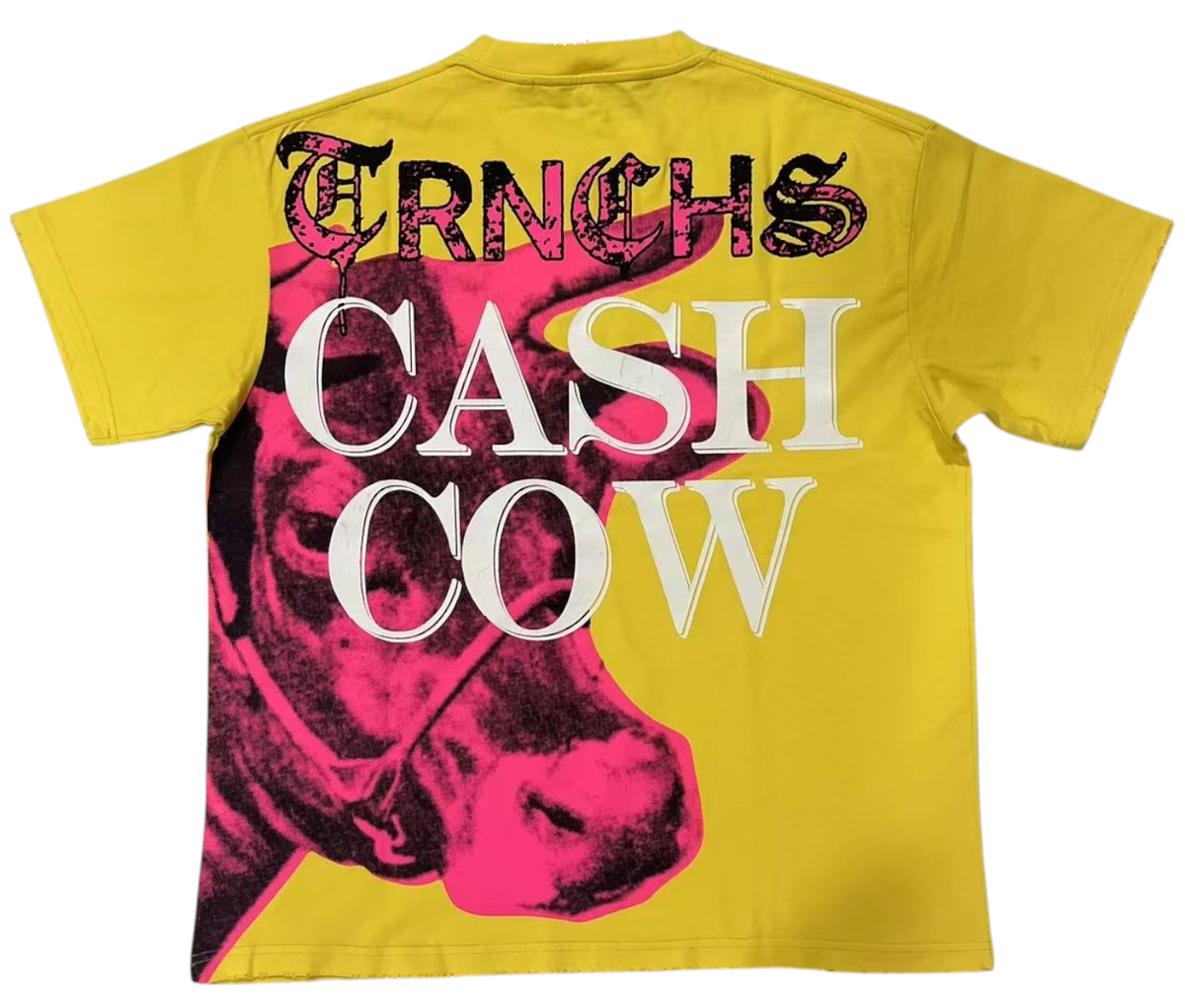 "CASH COW" Yellow Tee