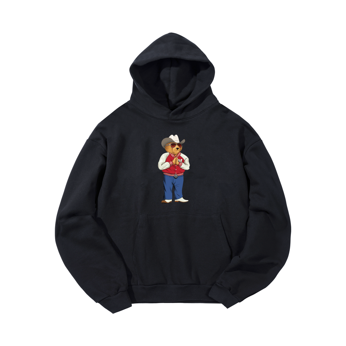 Market Hee-Haw Bear Hoodie Men's - Black
