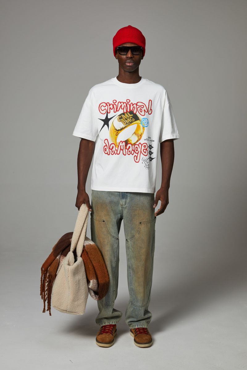 Criminal Damage Men's T-Shirt - White