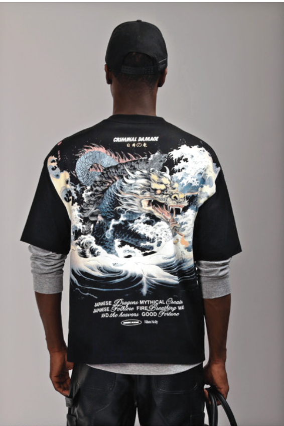 Criminal Damage Men's T-Shirt - Black