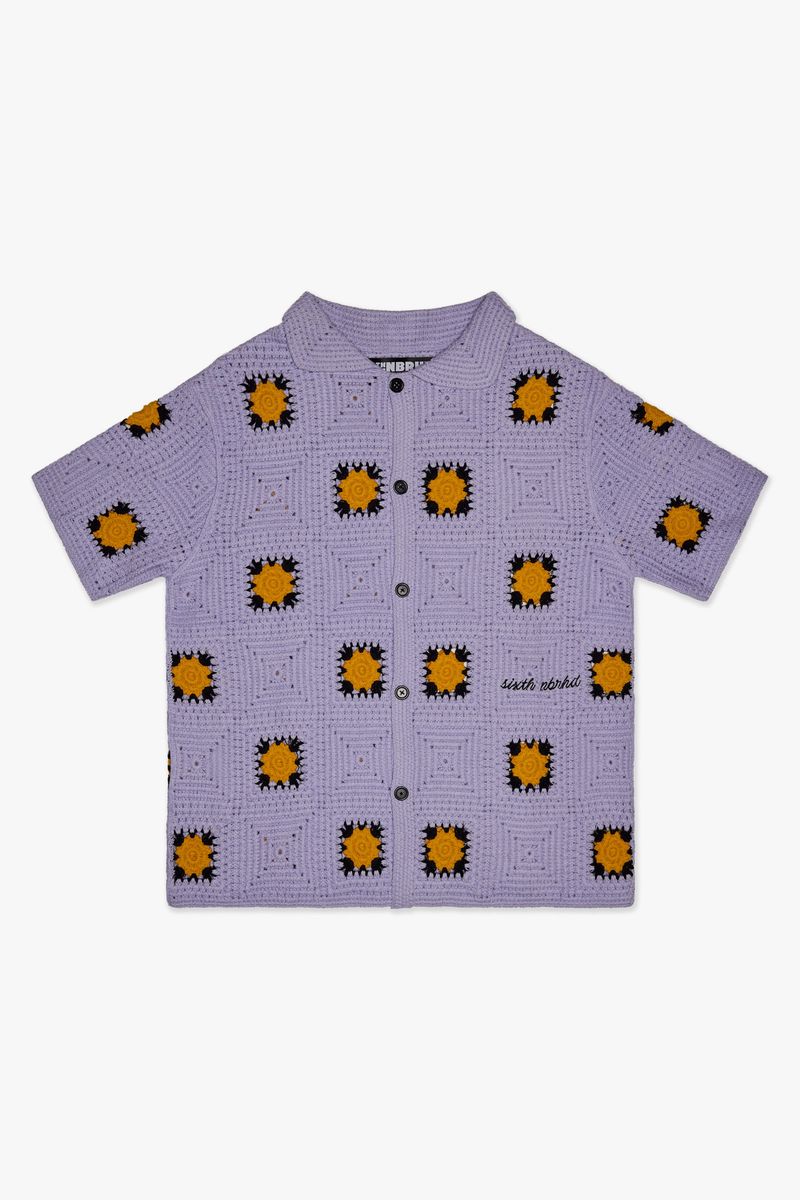 "BAZZAR" PURPLE KNIT WOVEN
