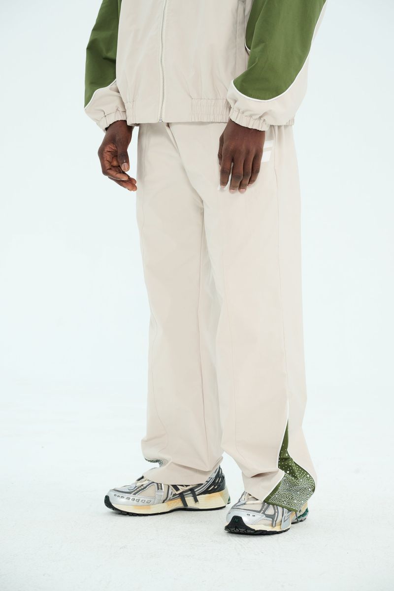 "Astral" Zip Pants - Cream Green