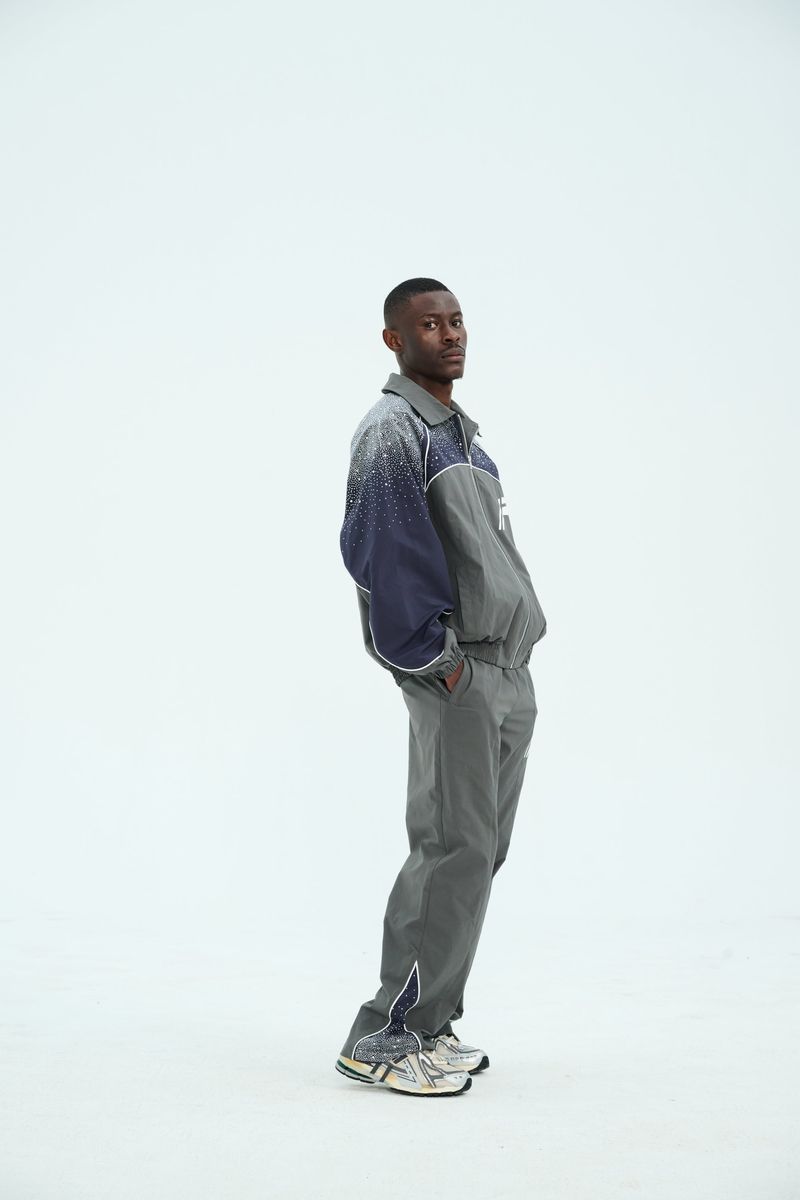 "Astral" Zip Pants - Navy Charcoal