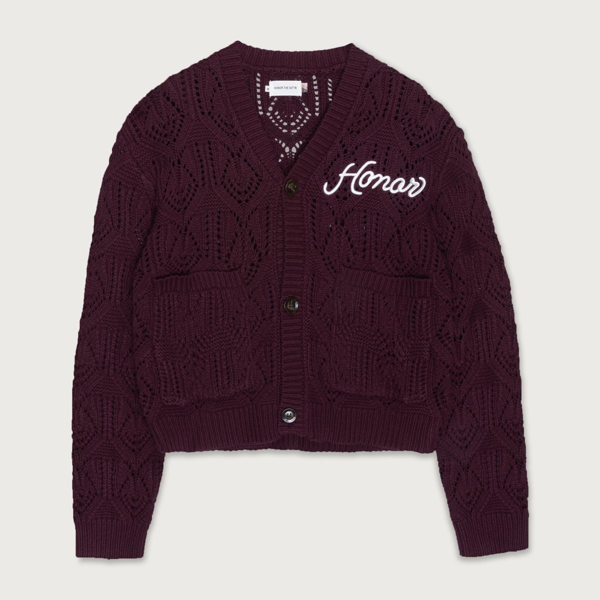 Honor The Gift Cable Sweater - Burgundy