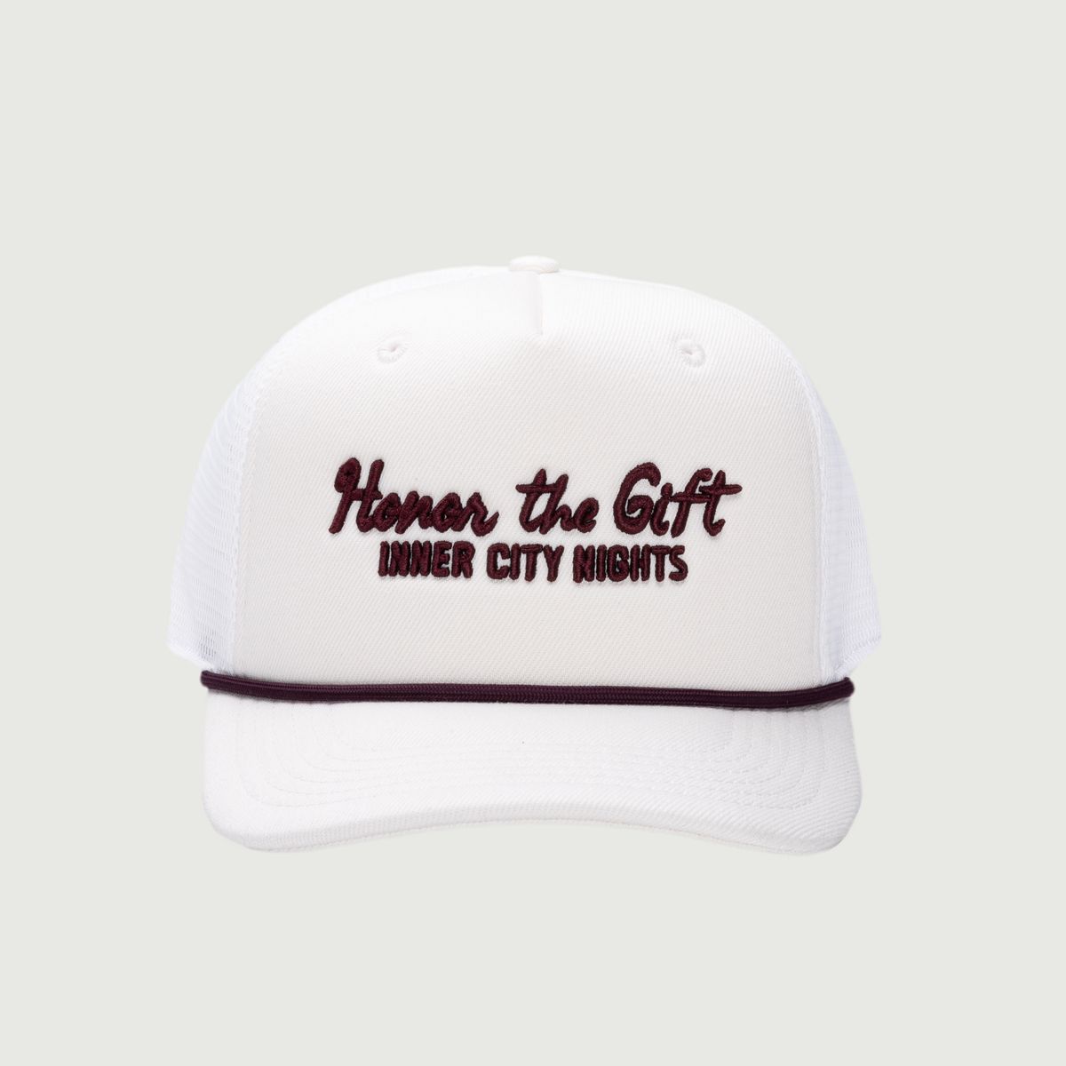 Honor The Gift City Nights White and Maroon Trucker Hat