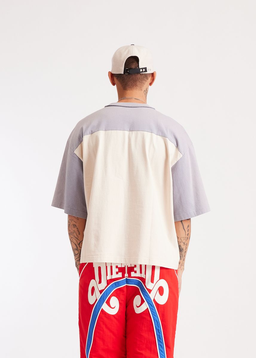 Diet Starts Racing Yoke Tee Men's T-Shirt - Gray