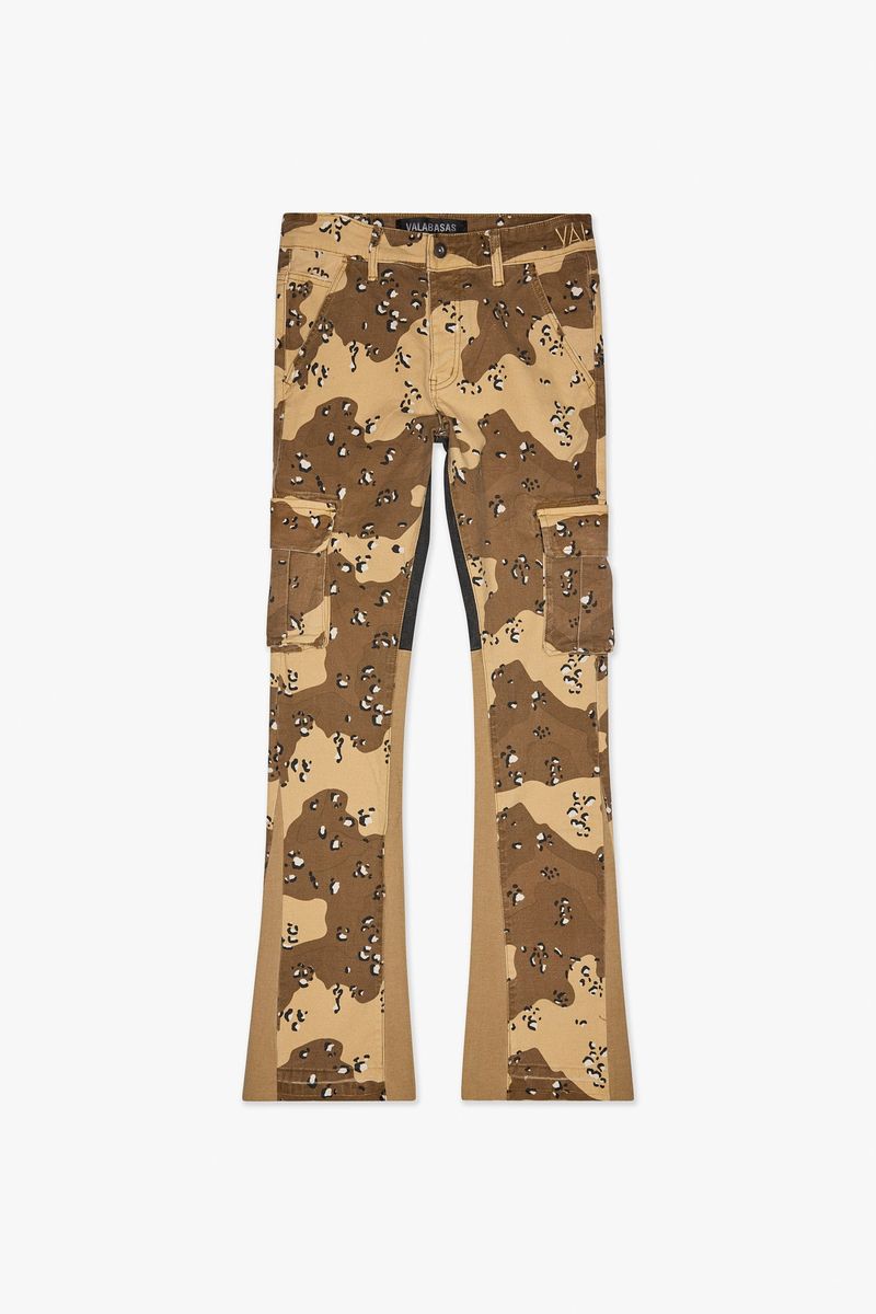 Geno Db Sand Stacked Flare Jean