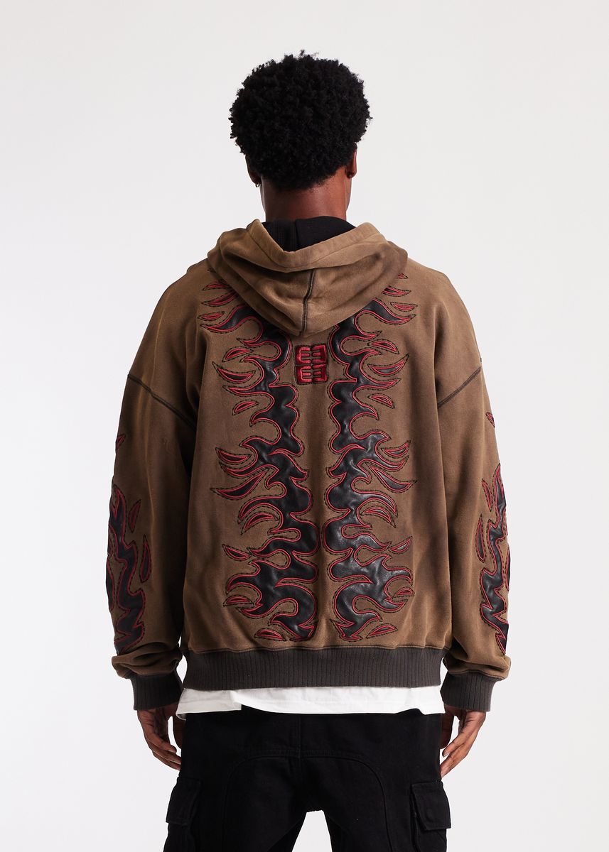 Embellish Inferno Zip Jacket Men - Brown