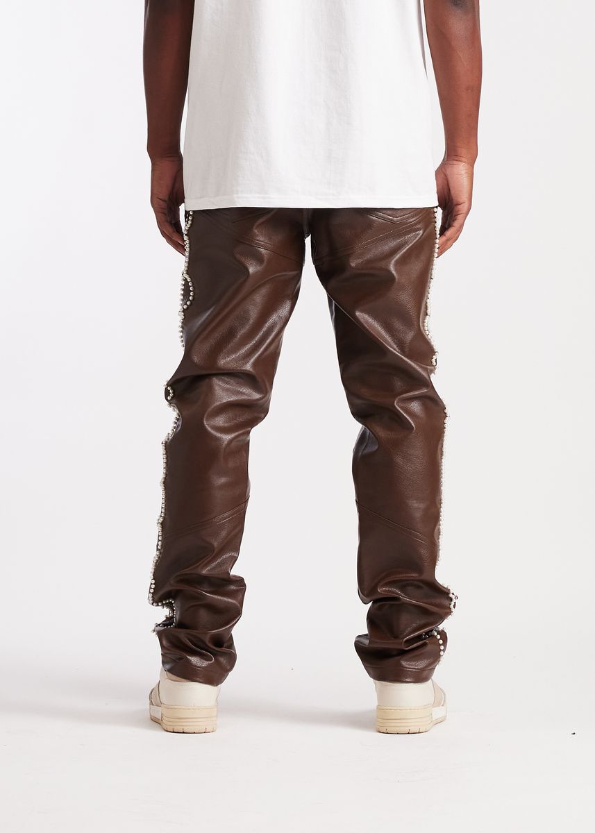 Embellish Crux Wax Pant Men's Trousers - Brown