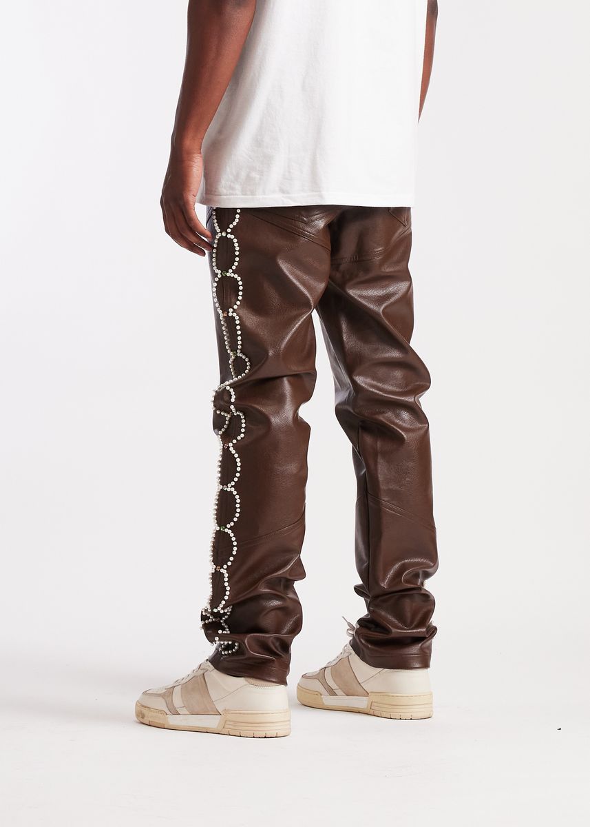Embellish Crux Wax Pant Men's Trousers - Brown