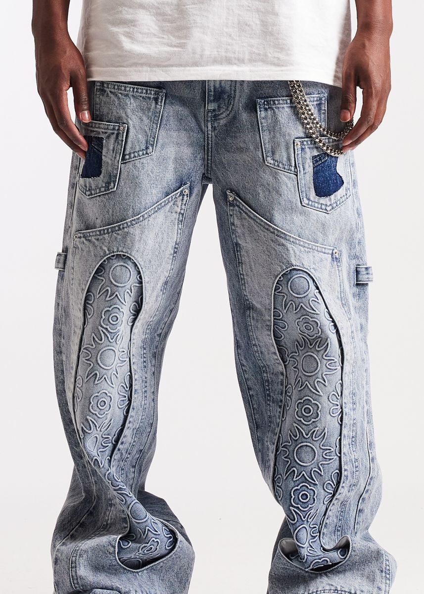 Sunwave Baggy Denim Men's Jeans - Light Wash