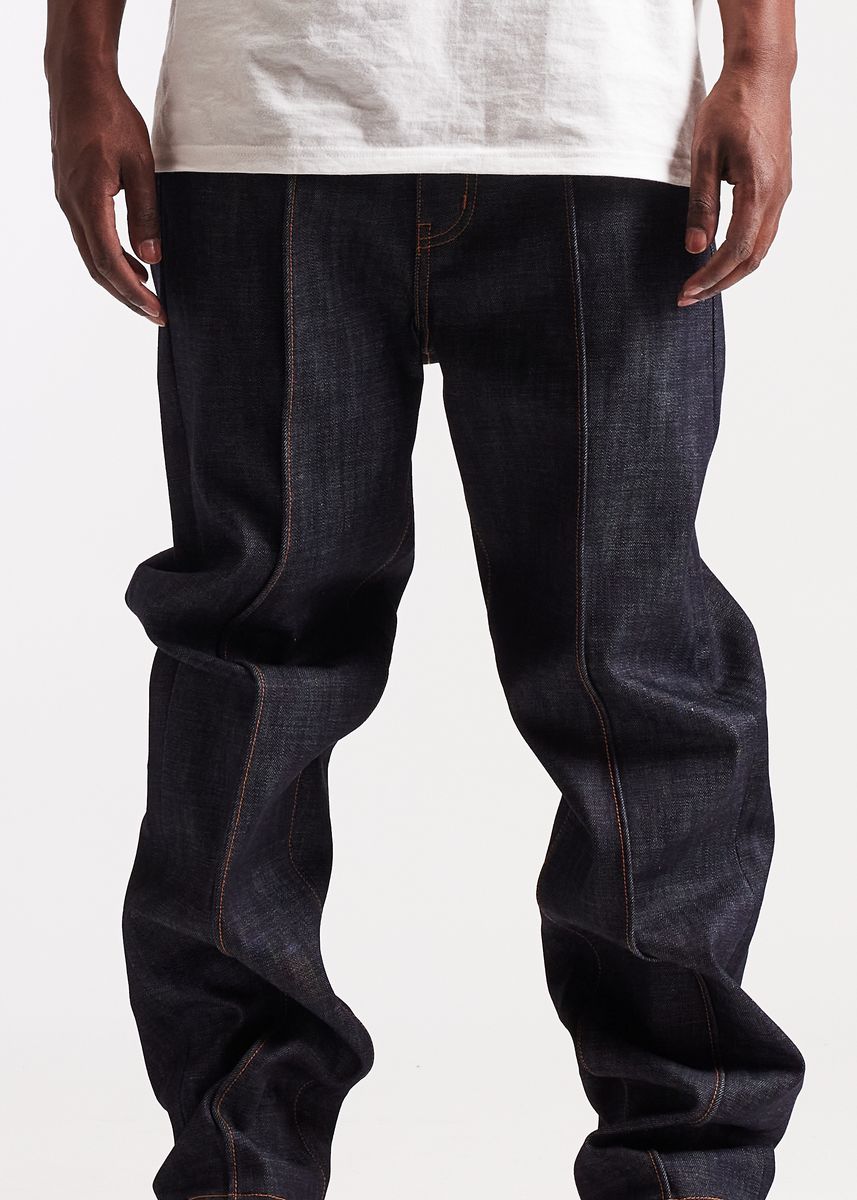 Embellish Onyx Baggy Denim Men's Jeans - Dark Wash