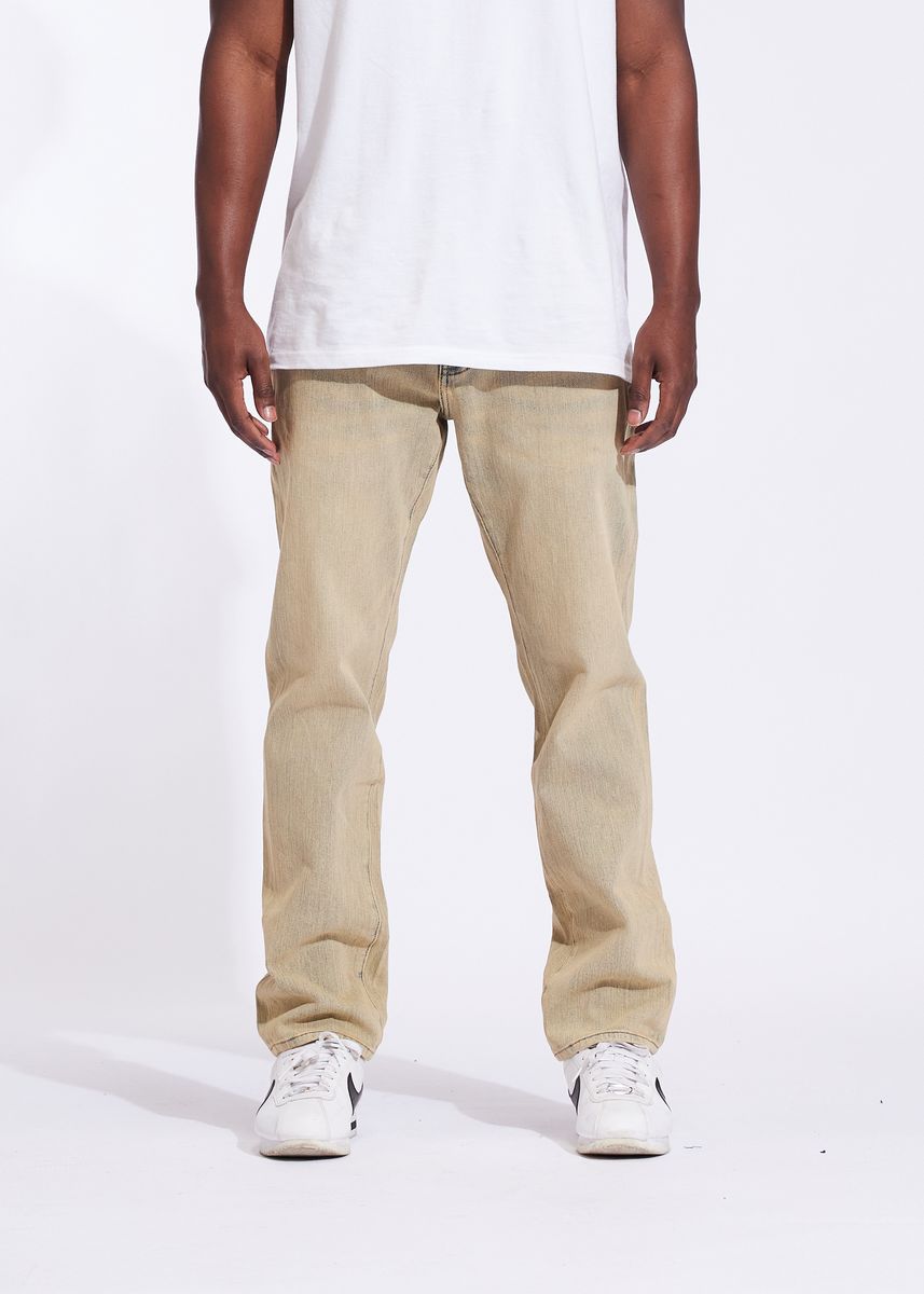 Crysp Light Sand Beige Denim Jeans - Beige Color