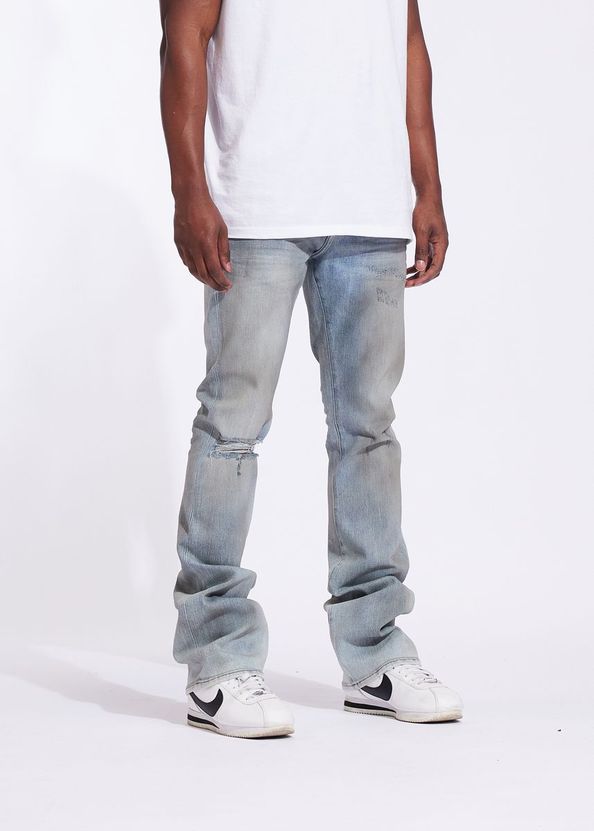 Crysp Flare-Light Vintage Men's Jeans - Light Wash