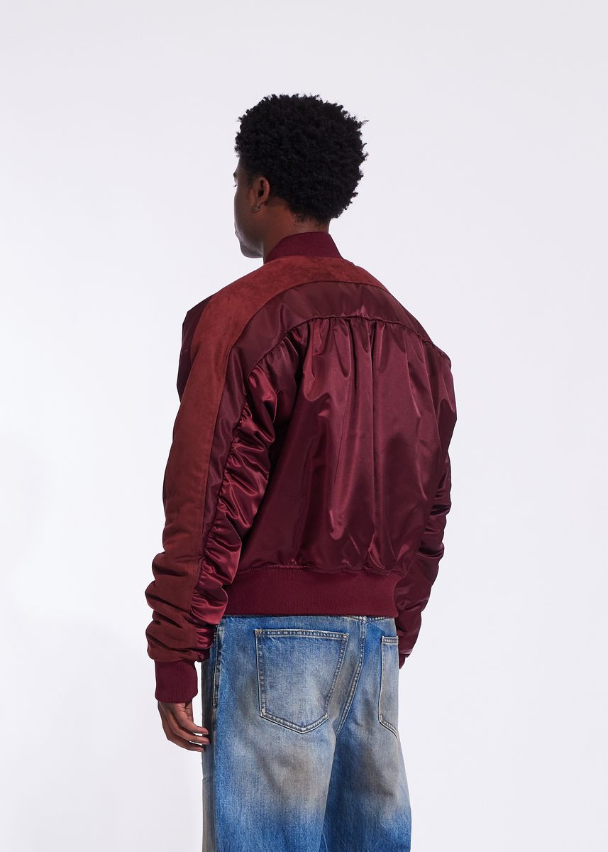 Crysp Empty String Men's Bomber Jacket - Burgundy