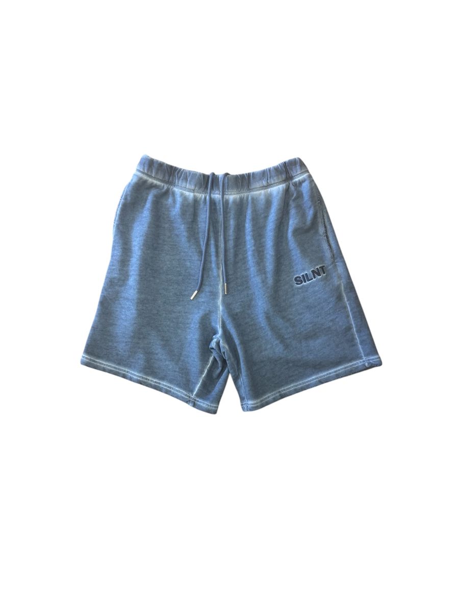 "RIPPED" NAVY SHORT
