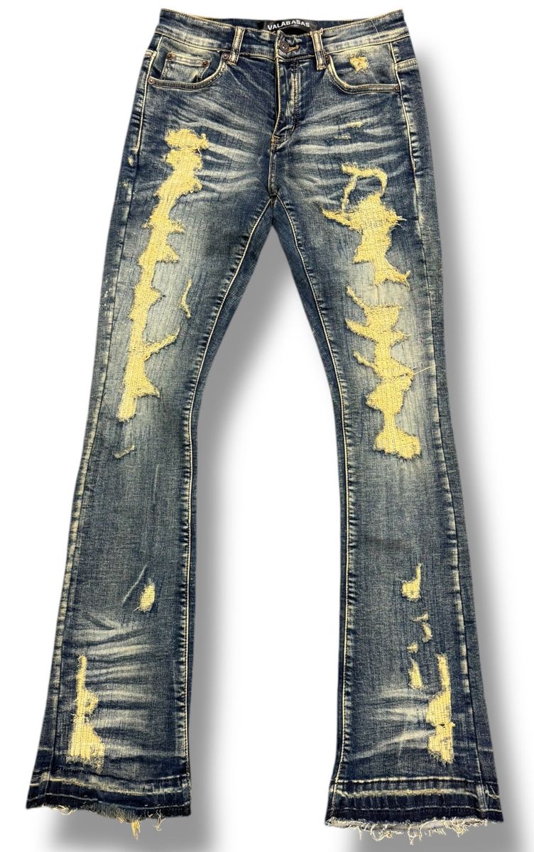 TEARAWAY" STACKED DENIM