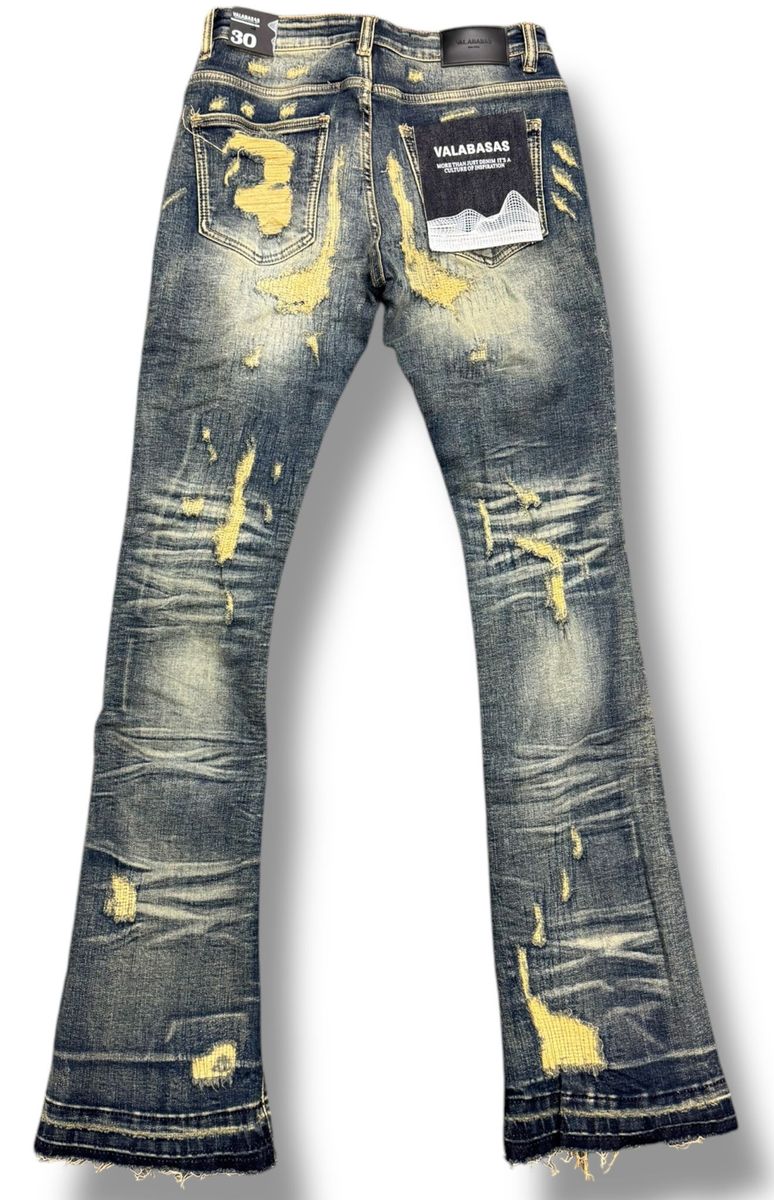 TEARAWAY" STACKED DENIM