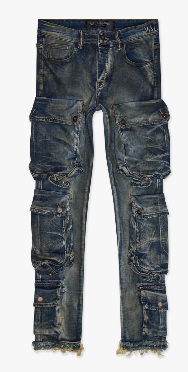 "Cliff Jump" Dirty Light Blue Wash Skinny Jeans