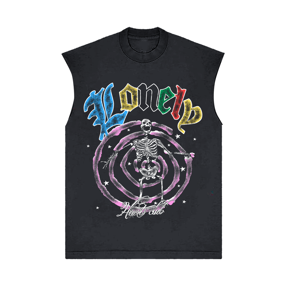 Lonely Hearts Skeleton T-Shirt - Rhinestone
