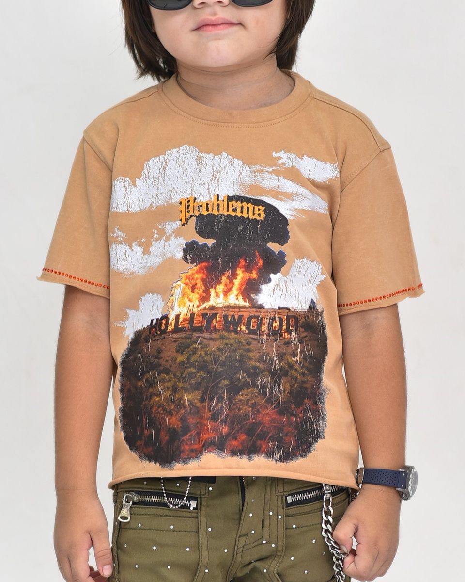 Elite Premium Prblms Kids Brown T-Shirt