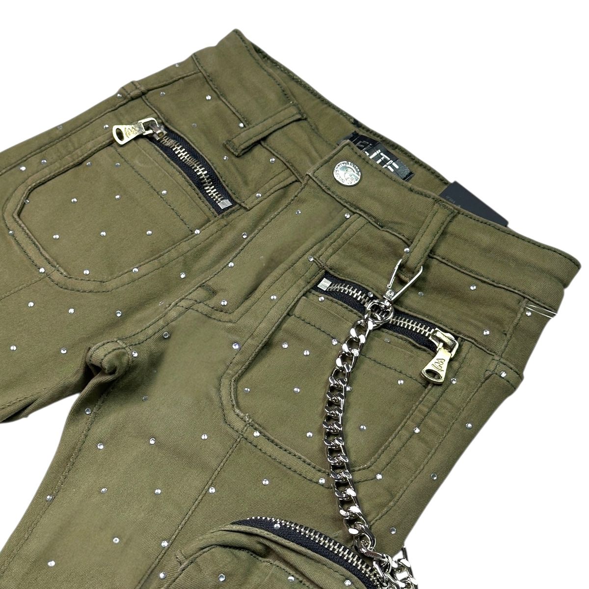 Elite Premium Kids Pants - Olive Green