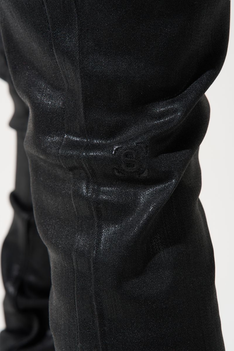 SERENEDE® ONYX Black Resin Wax-Coated Jeans