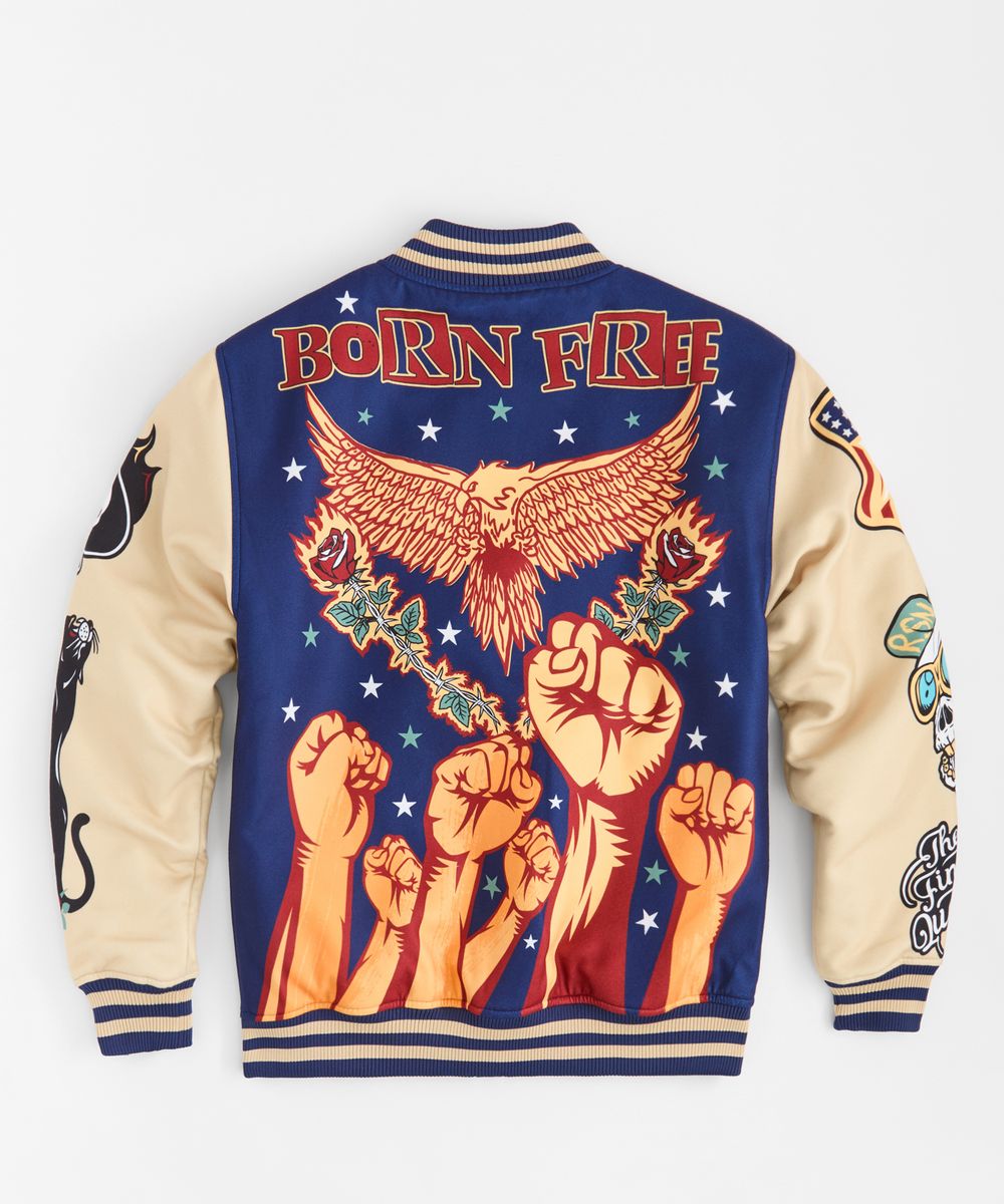 Reason "Rer5" Varsity Jacket - Blue