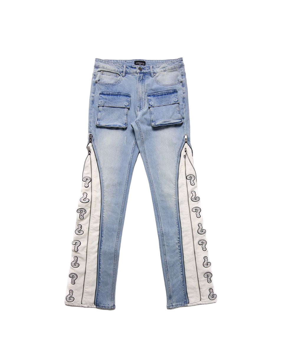 "Question Mark" Flare Denim