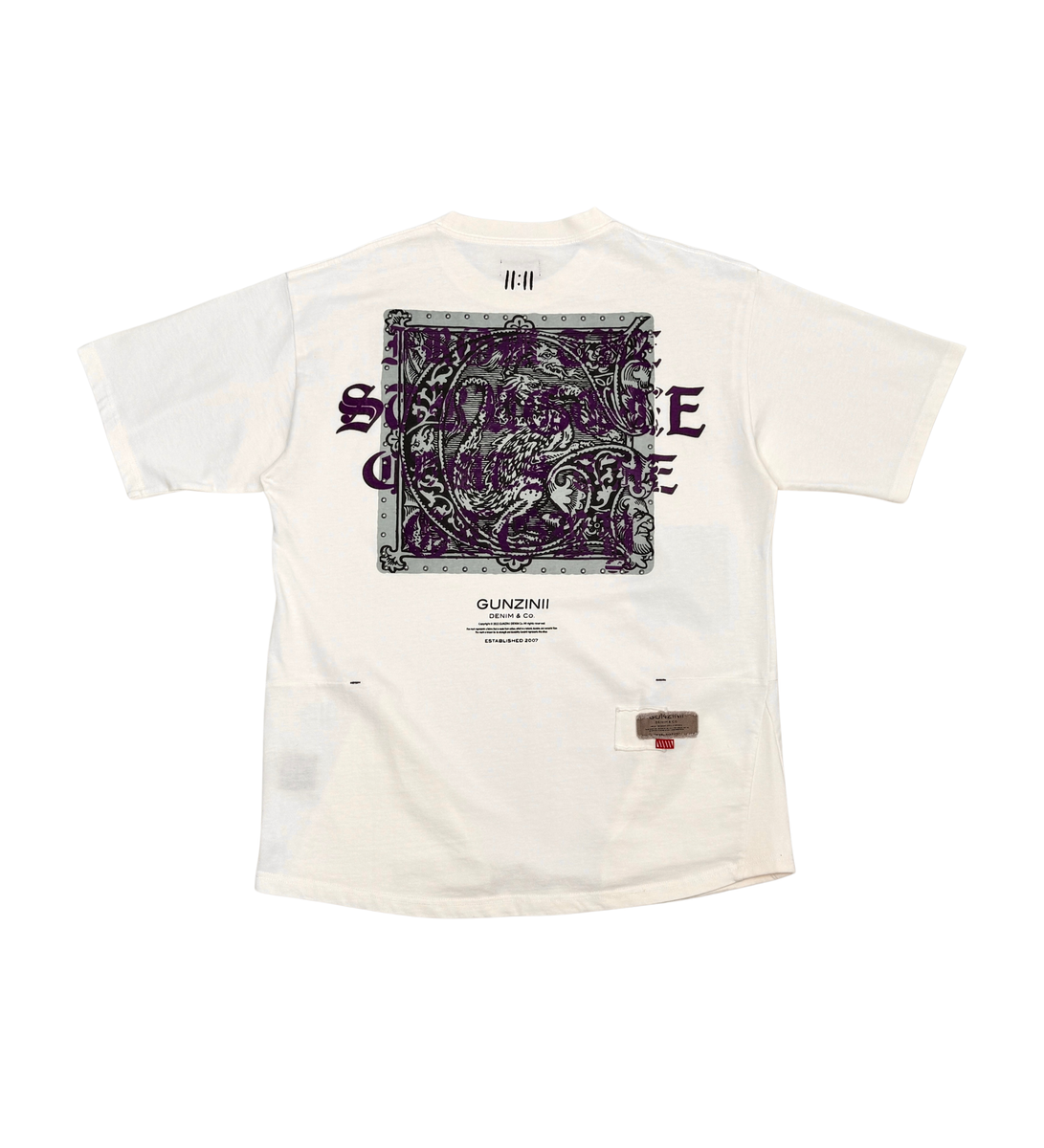 Gunz Graphic Studded T-Shirt – White