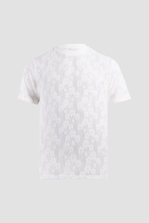Hideout Lace Flower T-Shirt - Embroidered