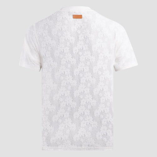 Hideout Lace Flower T-Shirt - Embroidered